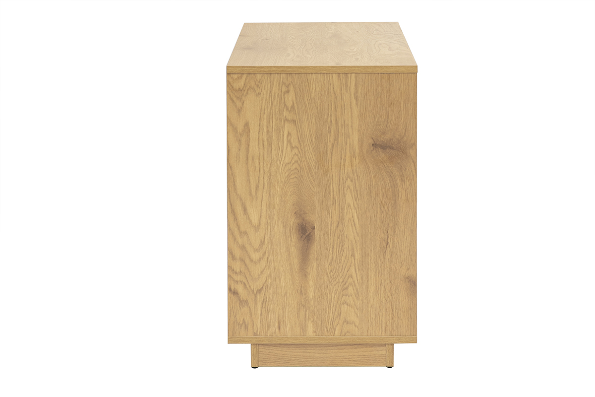 Buffet bas en bois clair ch�ne, vue lat�rale