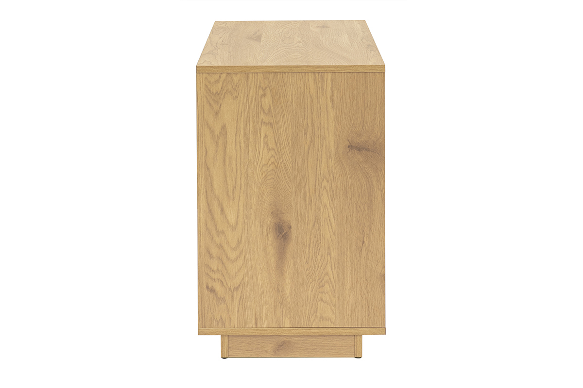 Buffet SEVILLE en bois clair ch�ne, vue de c�t�.