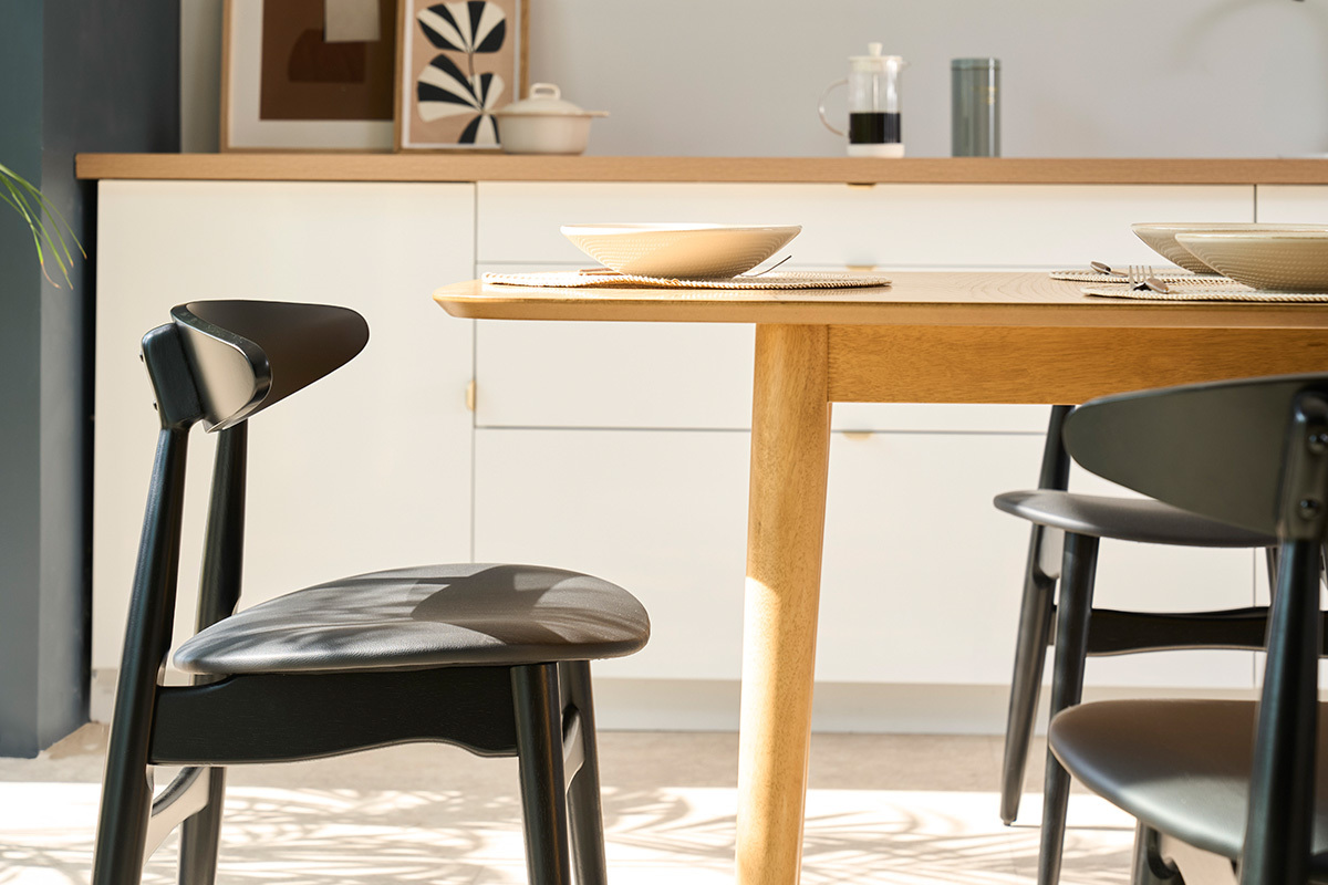 Chaises design noires (lot de 2) WALFORD