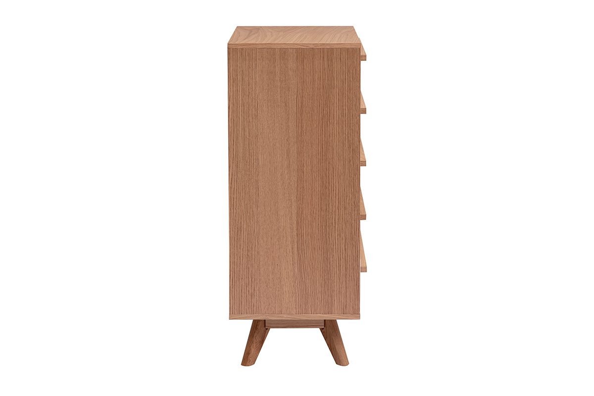 Commode chiffonnier HELIA, vue de profil, en bois, design scandinave.