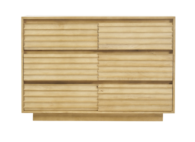 Commode en bois manguier massif 6 tiroirs L110 MATCHA