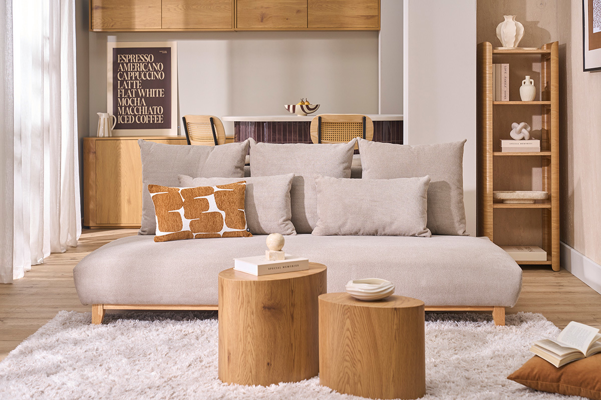 �tag�re en bois clair fr�ne L46 cm NAHIA