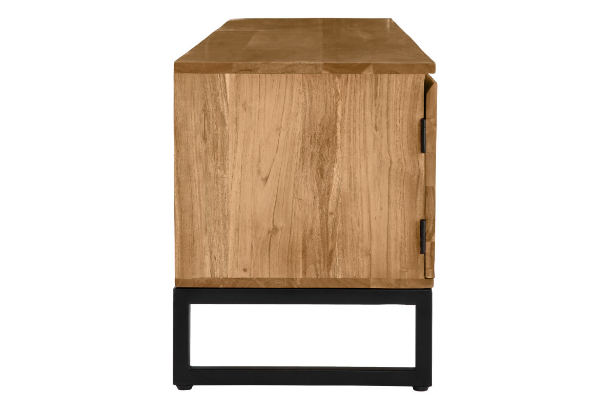 Meuble TV en bois massif L160 cm HOORN
