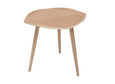 Table d'appoint forme de feuille bois clair L60 cm PHYLL