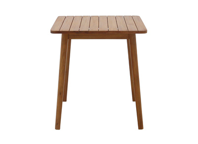 Table de jardin carr&eacute;e en bois massif L70 cm ADELIE