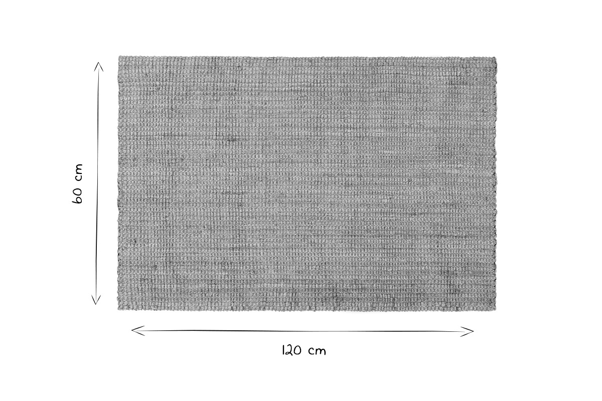 Tapis / Descente de lit en jute naturelle 60 x 120 cm NOOR