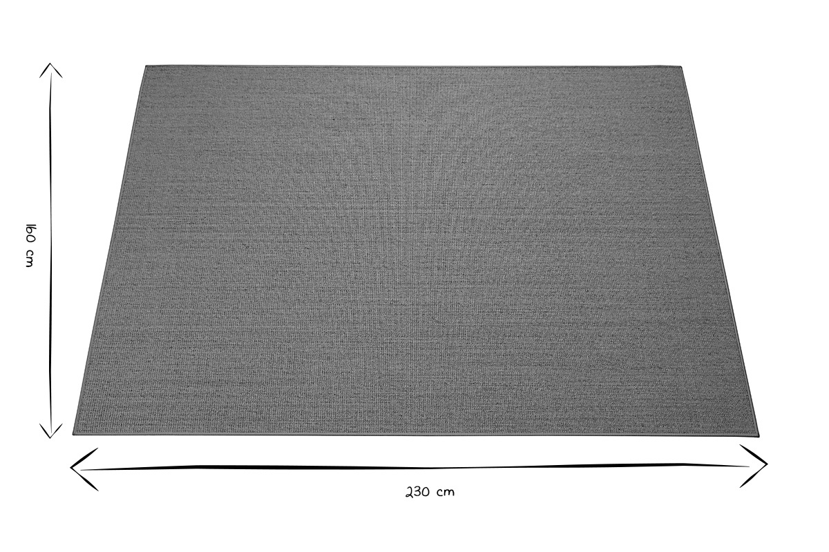Tapis rectangulaire en sisal et jute 160 x 230 cm YANN